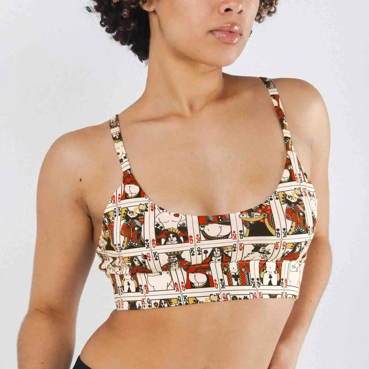 The Bottomless Blackjack | Vintage Playing Cards Boob Hammock™ Scoop Bralette