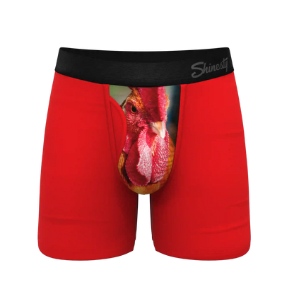 The Early Risers | Barnyard Rooster Ball Hammock® Pouch Underwear With Fly