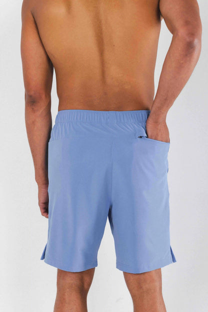 The Belly Flop | Blue and Green Ball Hammock® Pouch 8" Swim Trunks