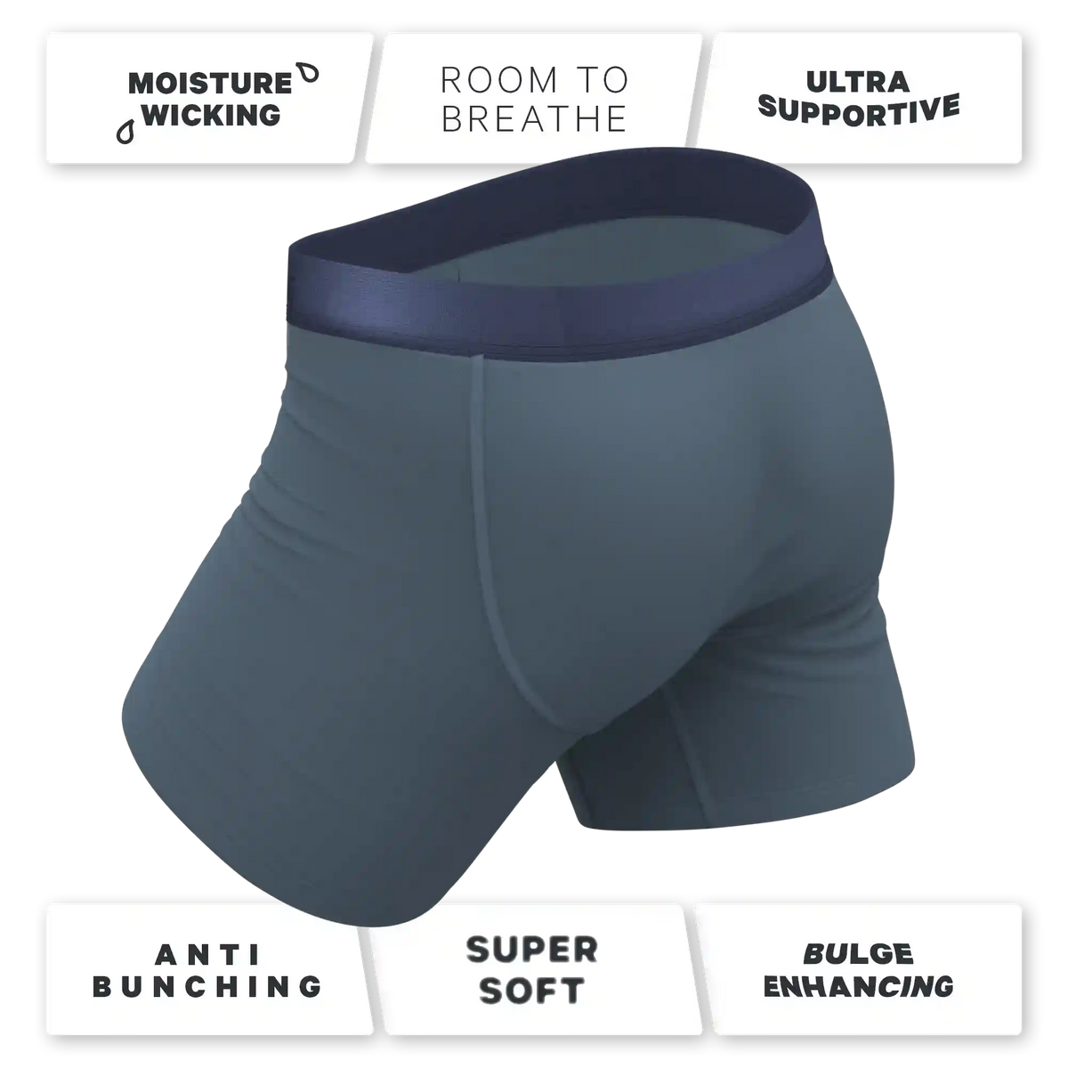 The Wake In The Lake | Tonal Teal Ball Hammock® Pouch Underwear