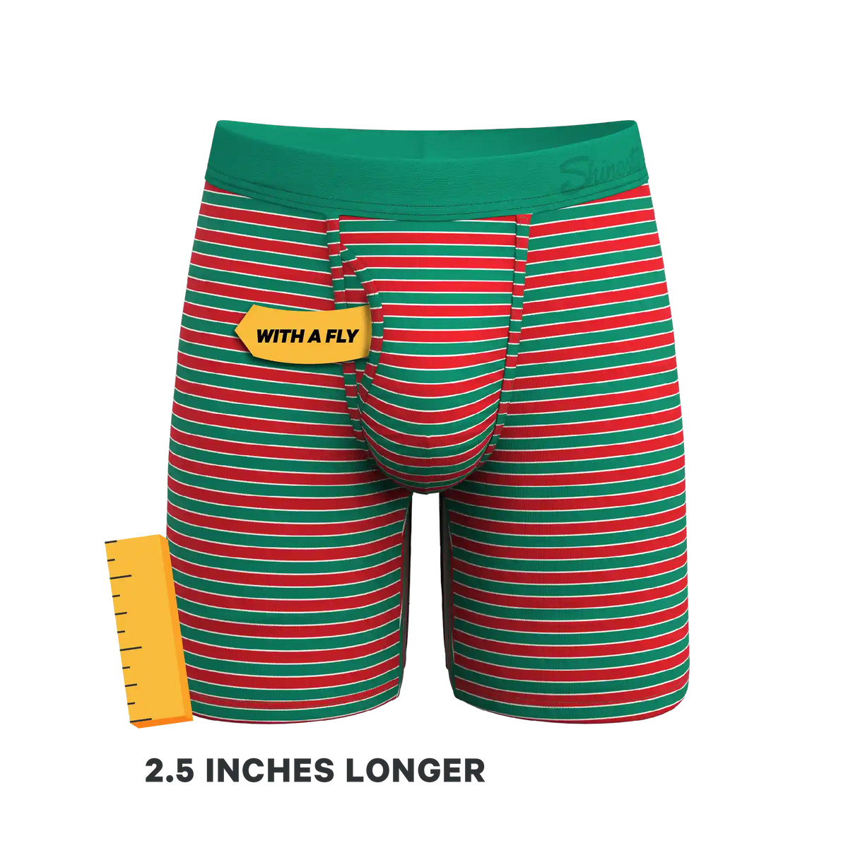 The Stripe Club | Christmas Striped Ball Hammock® Boxer - Long Leg