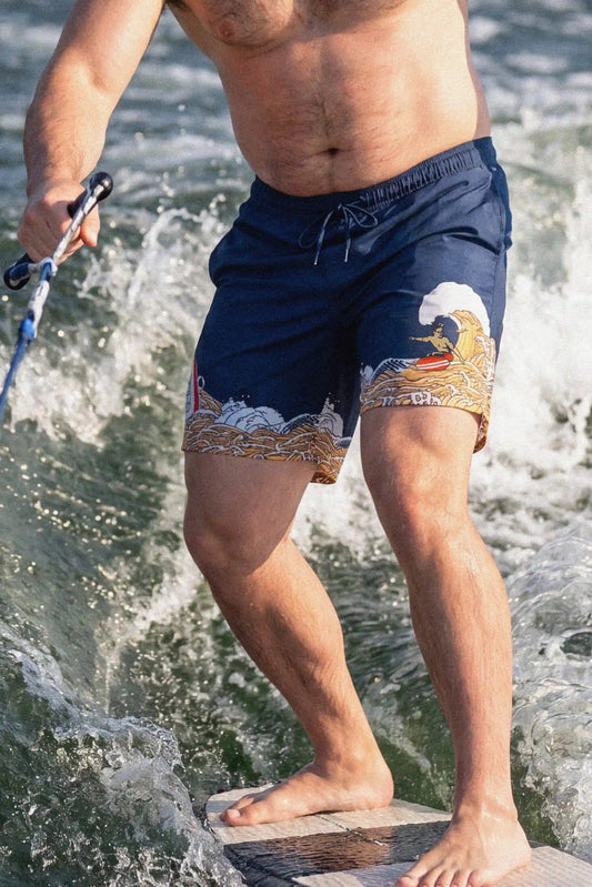 The Tidal Lager | Beer Surfer Ball Hammock® Pouch 8" Swim Trunks