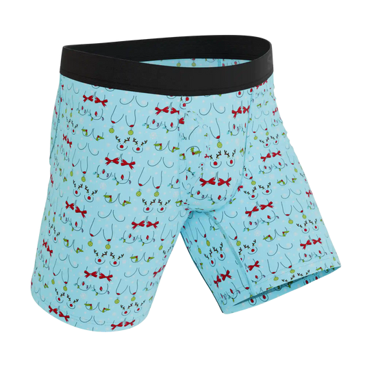 The Mistletits | Christmas Bust Ball Hammock® Boxer - Long Leg