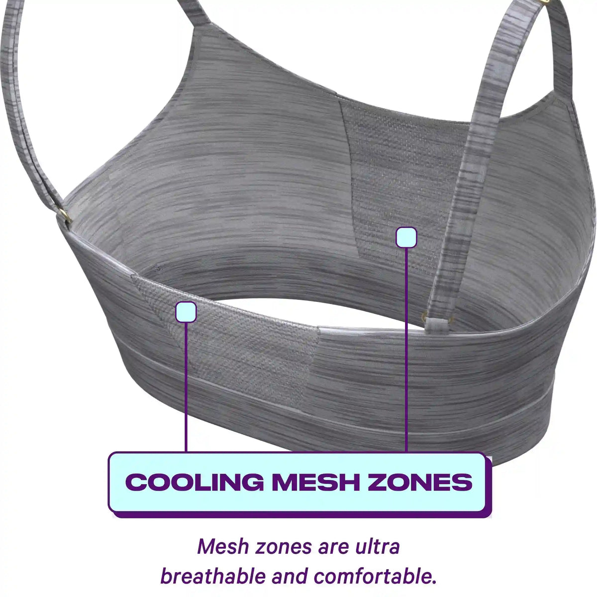 The Storm Cloud | Grey paradICE™ Boob Hammock™ Cooling Bralette