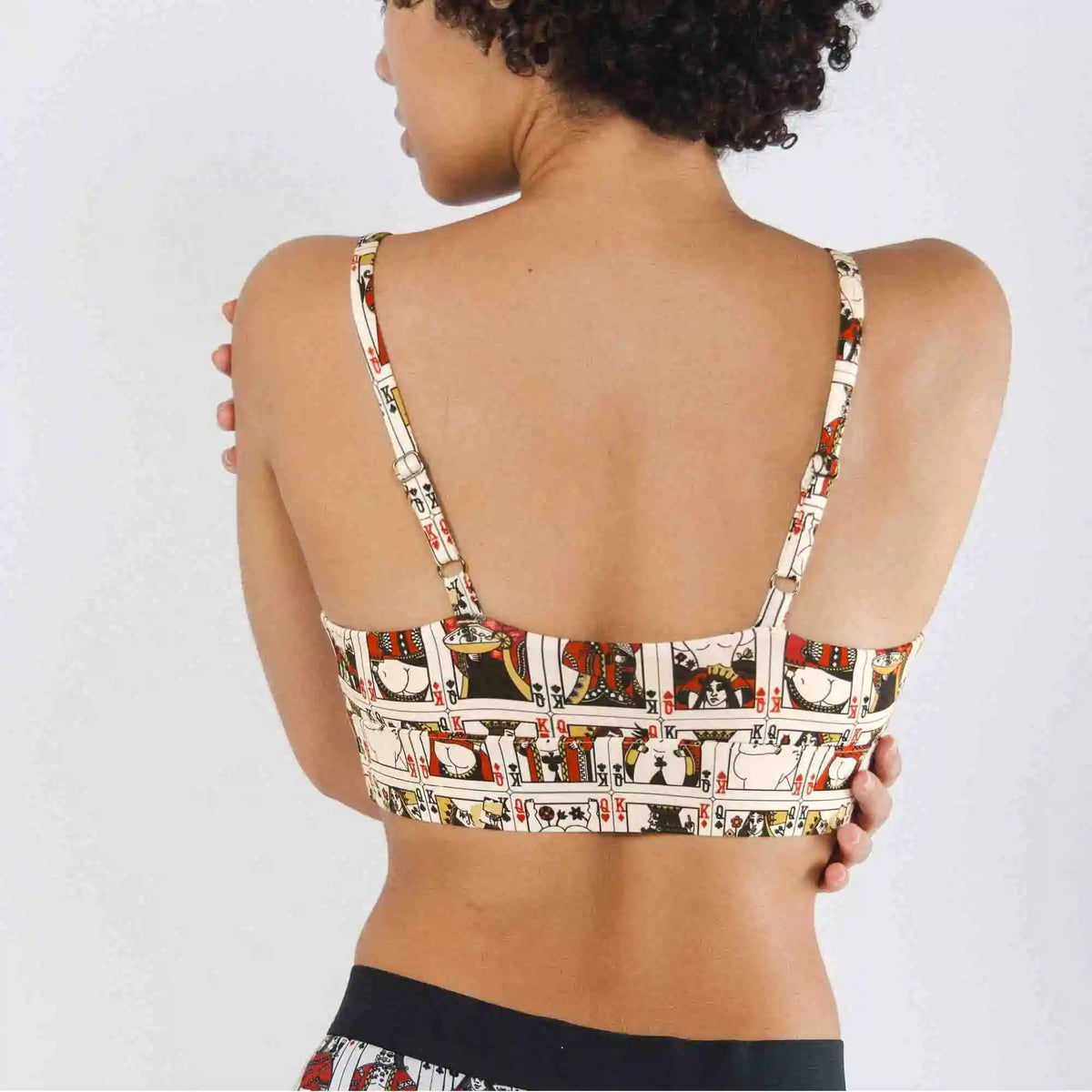 The Bottomless Blackjack | Vintage Playing Cards Boob Hammock™ Scoop Bralette
