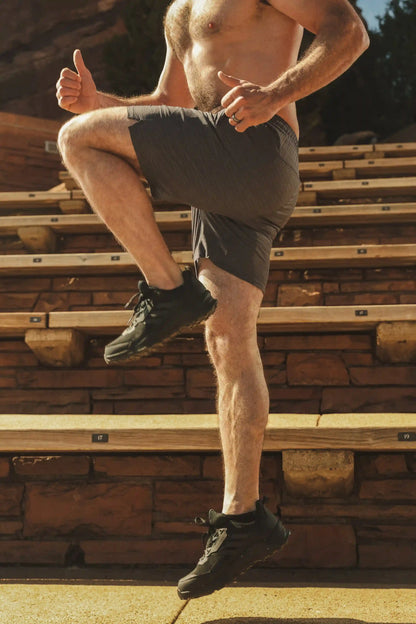 The Tribal Council | Grey Tonal Island Block Ball Hammock® 9 Inch Athletic Shorts