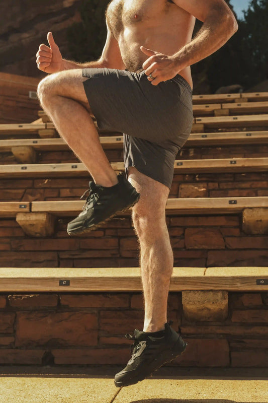 The Tribal Council | Grey Tonal Island Block Ball Hammock® 9 Inch Athletic Shorts