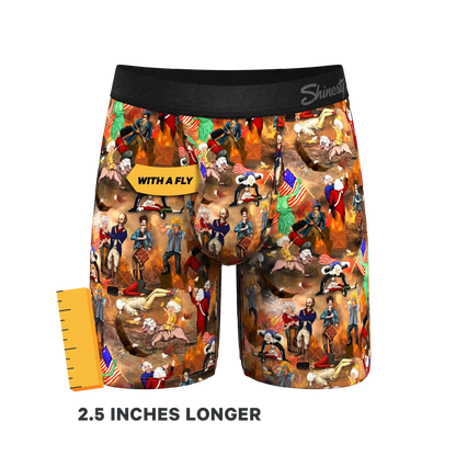 The Boston Tea Bag Party | Patriotic Ball Hammock® Boxer - Long Leg