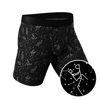 The Big Bang | Glow In The Dark Constellation Ball Hammock® Boxer - Long Leg