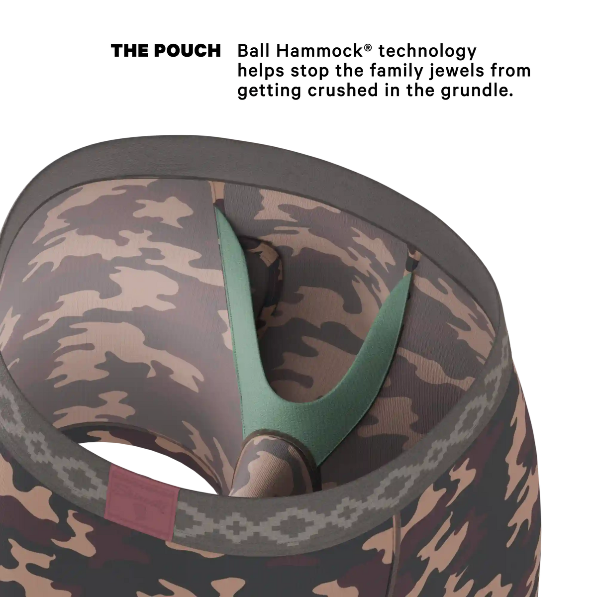 The Camo Corbina | La Matera x Shinesty Camouflage Ball Hammock® Pouch Underwear With Fly