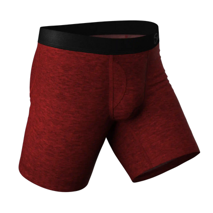 The Romeo | Red Heather Ball Hammock® Boxer - Long Leg