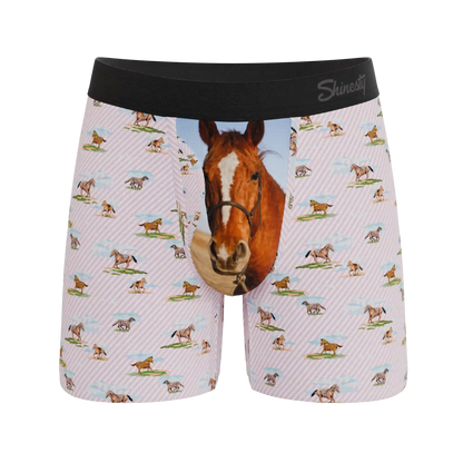 The Supreme Steed | Derby Horses Ball Hammock® Pouch Underwear With Fly