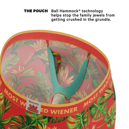 The Wiener In Paradise | Shinesty X Wienerschnitzel Tropical Ball Hammock® Boxer - Long Leg