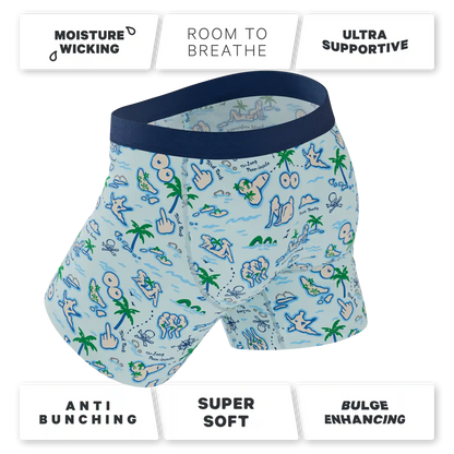 The Pirate's Booty | Naughty Map Ball Hammock® Pouch Underwear