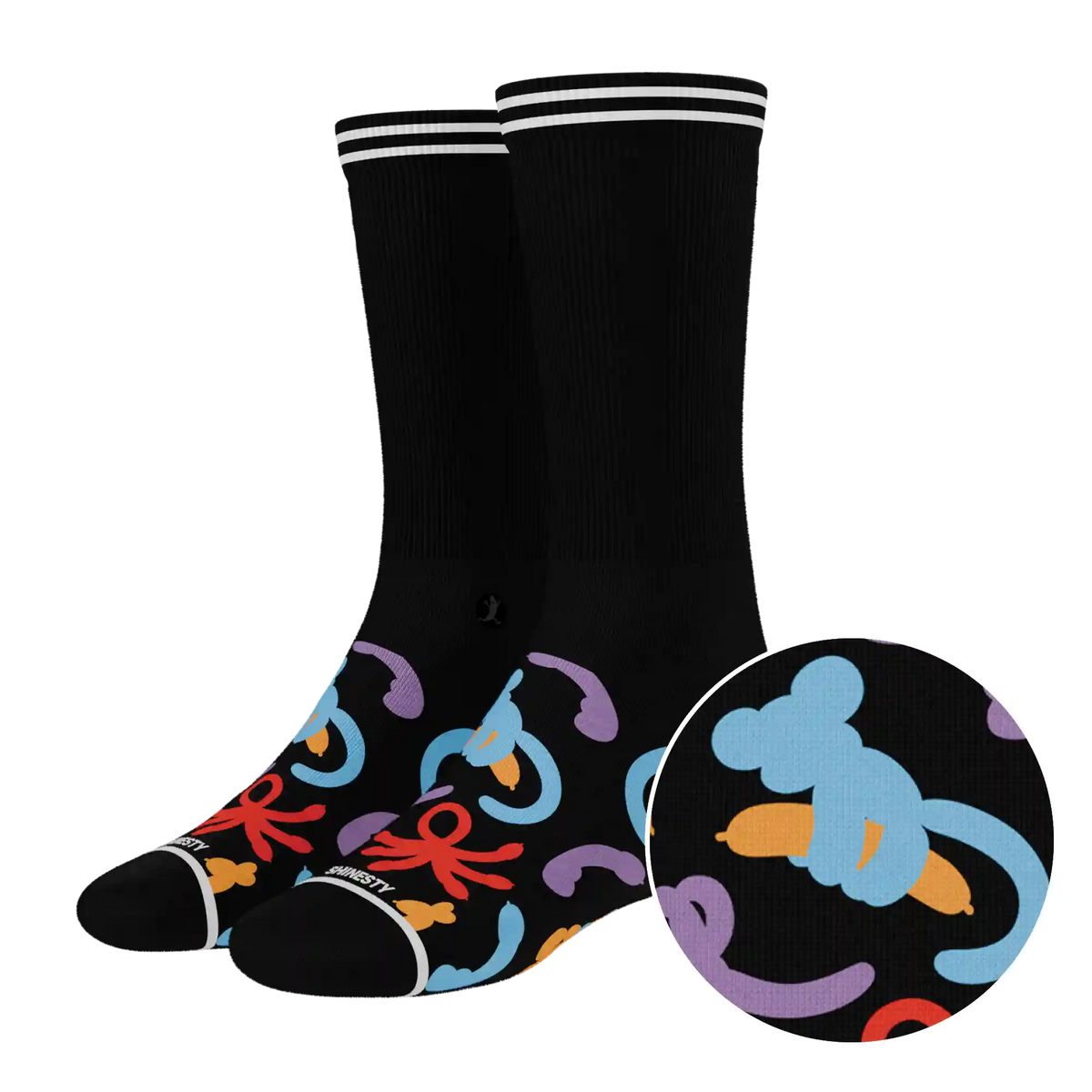 The Knot Tonights | Balloon Animal Heel Hammock™ Crew Socks