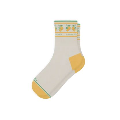 The Lemon Zest | Limoncello Heel Hammock™ Quarter Crew Socks