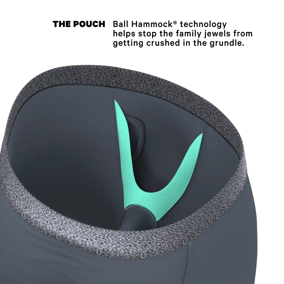 The Graphite | Tonal Grey Ball Hammock® Boxer - Long Leg