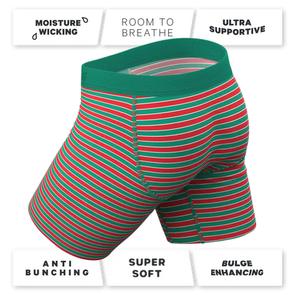 The Stripe Club | Christmas Striped Ball Hammock® Boxer - Long Leg