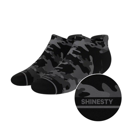 The Darkside | Black Camouflage Heel Hammock™ Ankle Socks