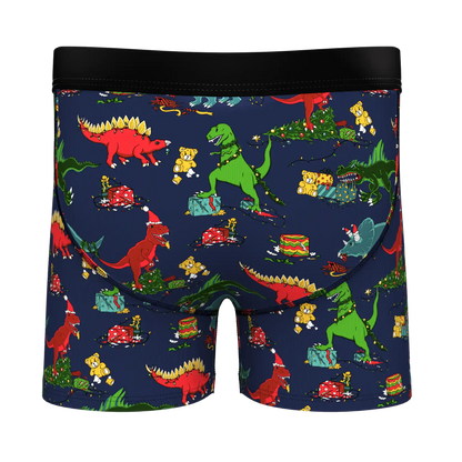 The T-Rexmas | Christmas Dinosaur Youth Boxer Briefs