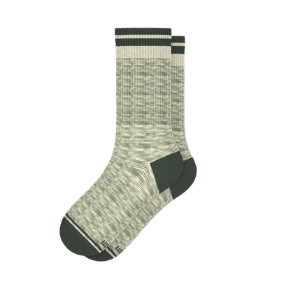 The Illusion | Green Pattern Heel Hammock™ Crew Socks