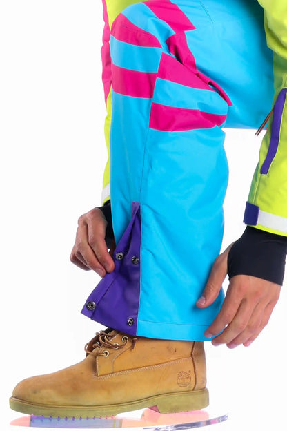 The Chute Your Shot | Men's Neon Purple Retro Ski Suit