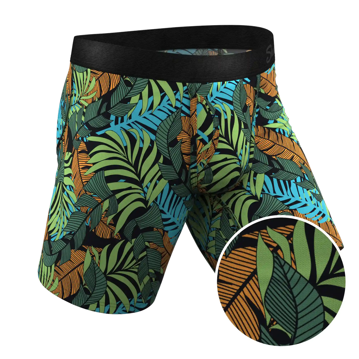 The Botanist | Tropical Leaves Ball Hammock® Boxer - Long Leg