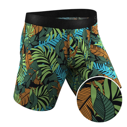 The Botanist | Tropical Leaves Ball Hammock® Boxer - Long Leg