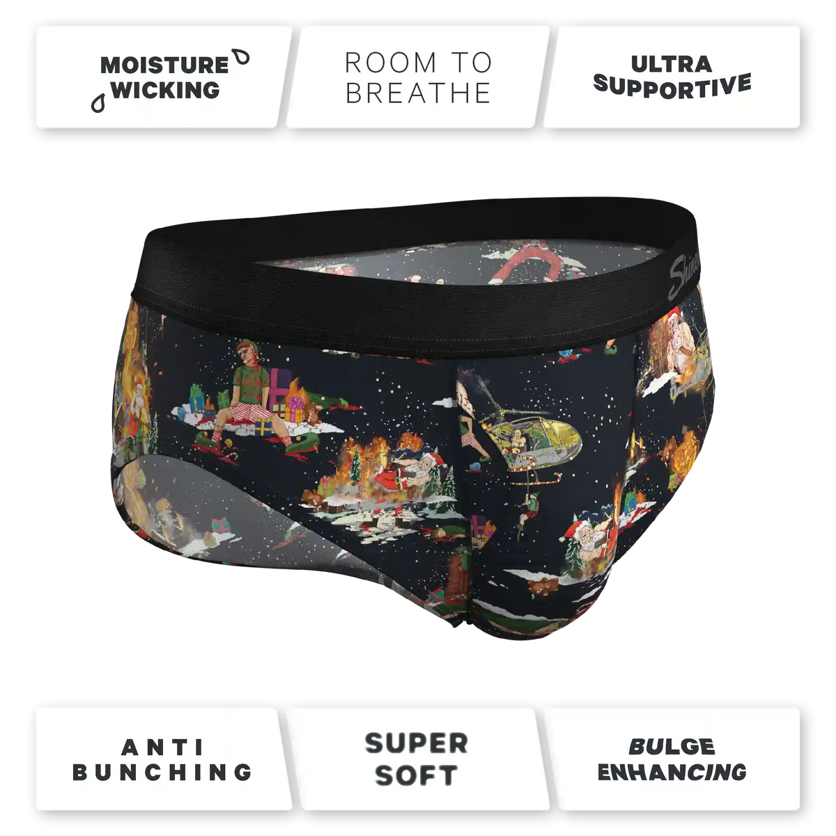 The 12 Slays of Christmas | Christmas Scene Ball Hammock® Pouch Underwear Briefs