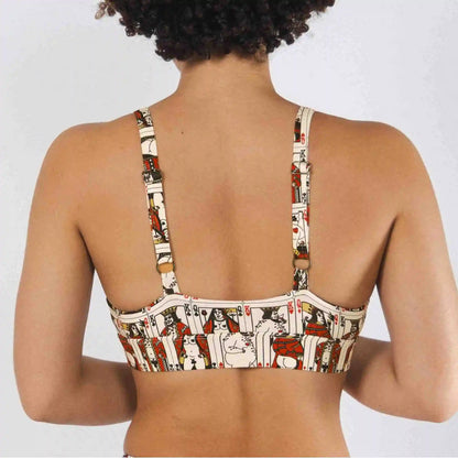 The Bottomless Blackjack | Vintage Playing Cards Boob Hammock™ Plunge Bralette