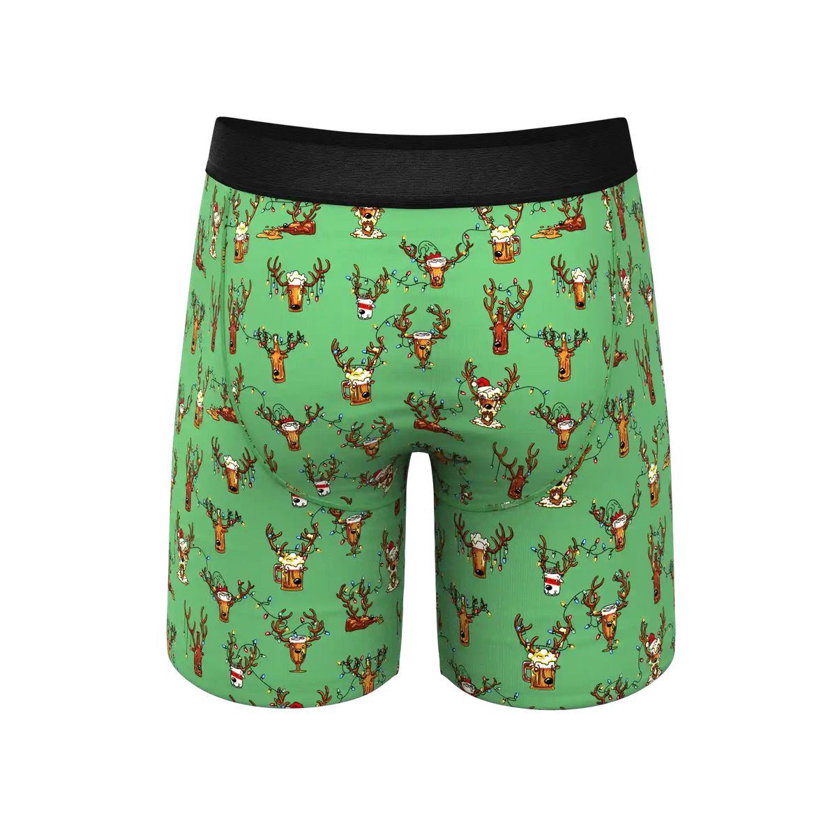 The Blitzened | Reindeer Beer Ball Hammock® Boxer - Long Leg