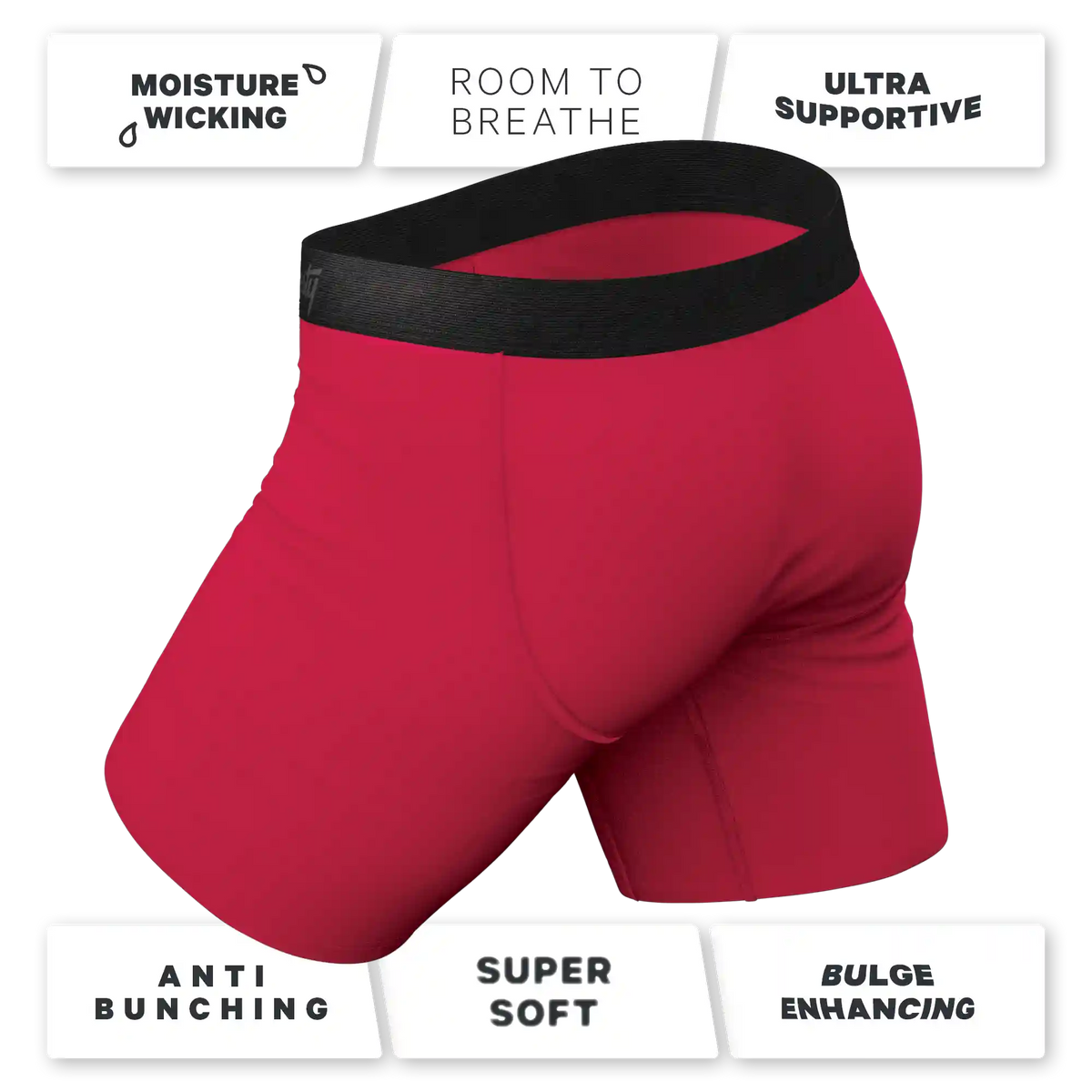 The Red Velvet | Dark Red Ball Hammock® Boxer - Long Leg