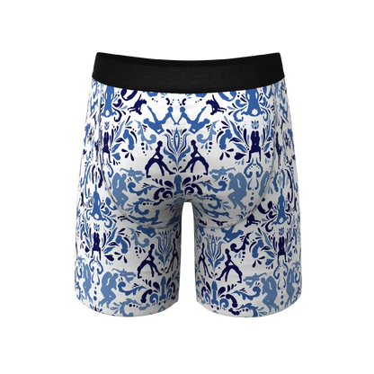 The Risqué Rorschach  | Blue Willow Ball Hammock® Boxer - Long Leg