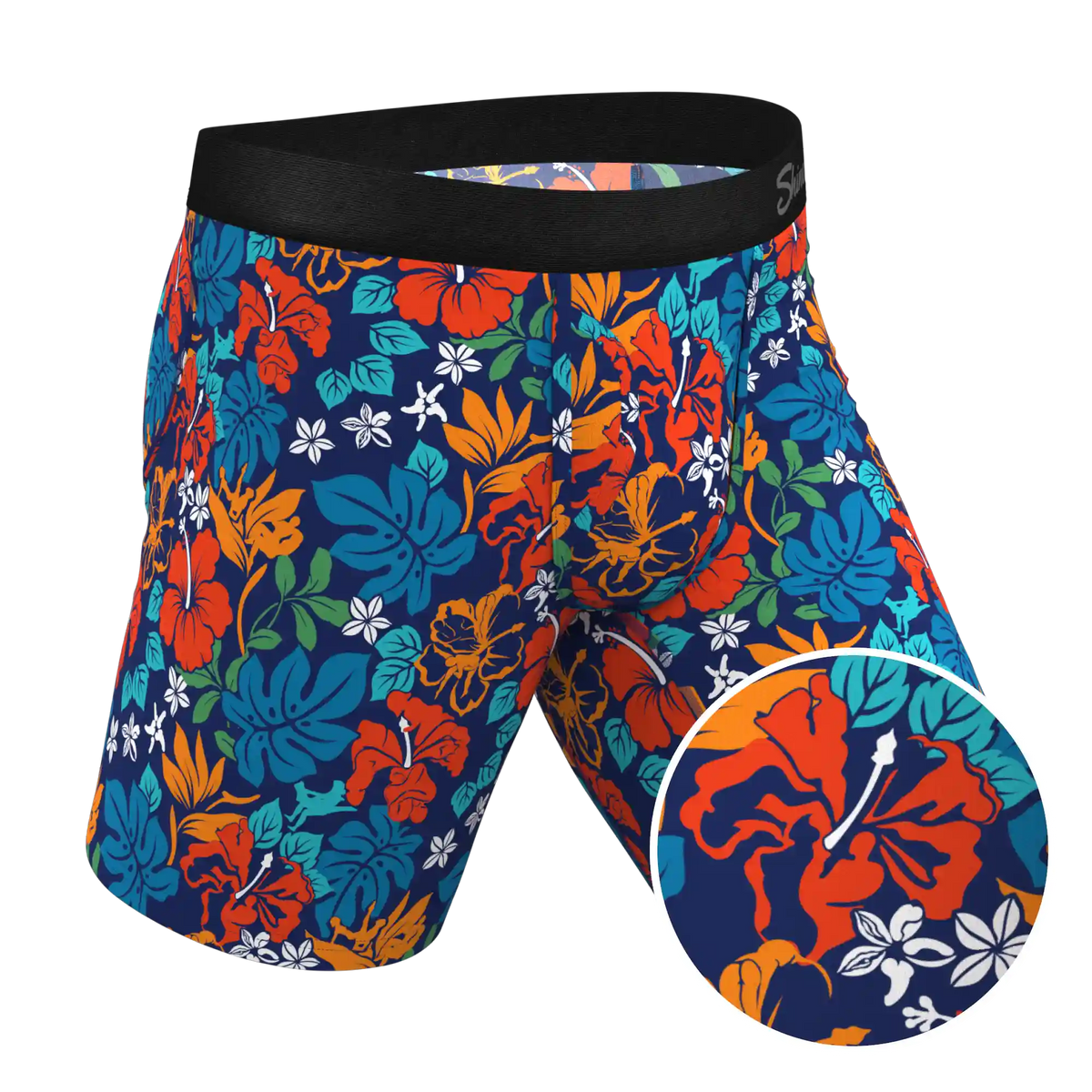 The Get Lei'd | Naughty Tropical Ball Hammock® Boxer - Long Leg