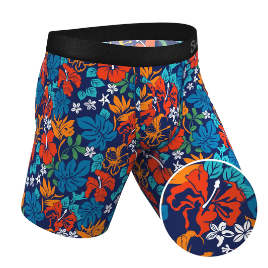 The Get Lei'd | Naughty Tropical Ball Hammock® Boxer - Long Leg