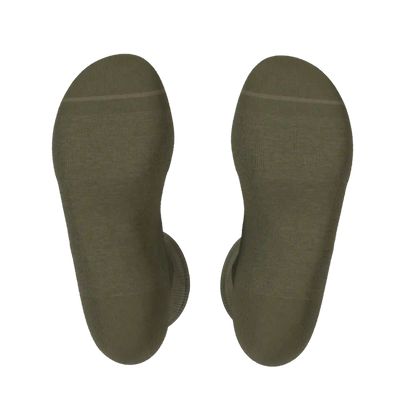 The Fields Of Green | Oil Green Heel Hammock™ Crew Socks
