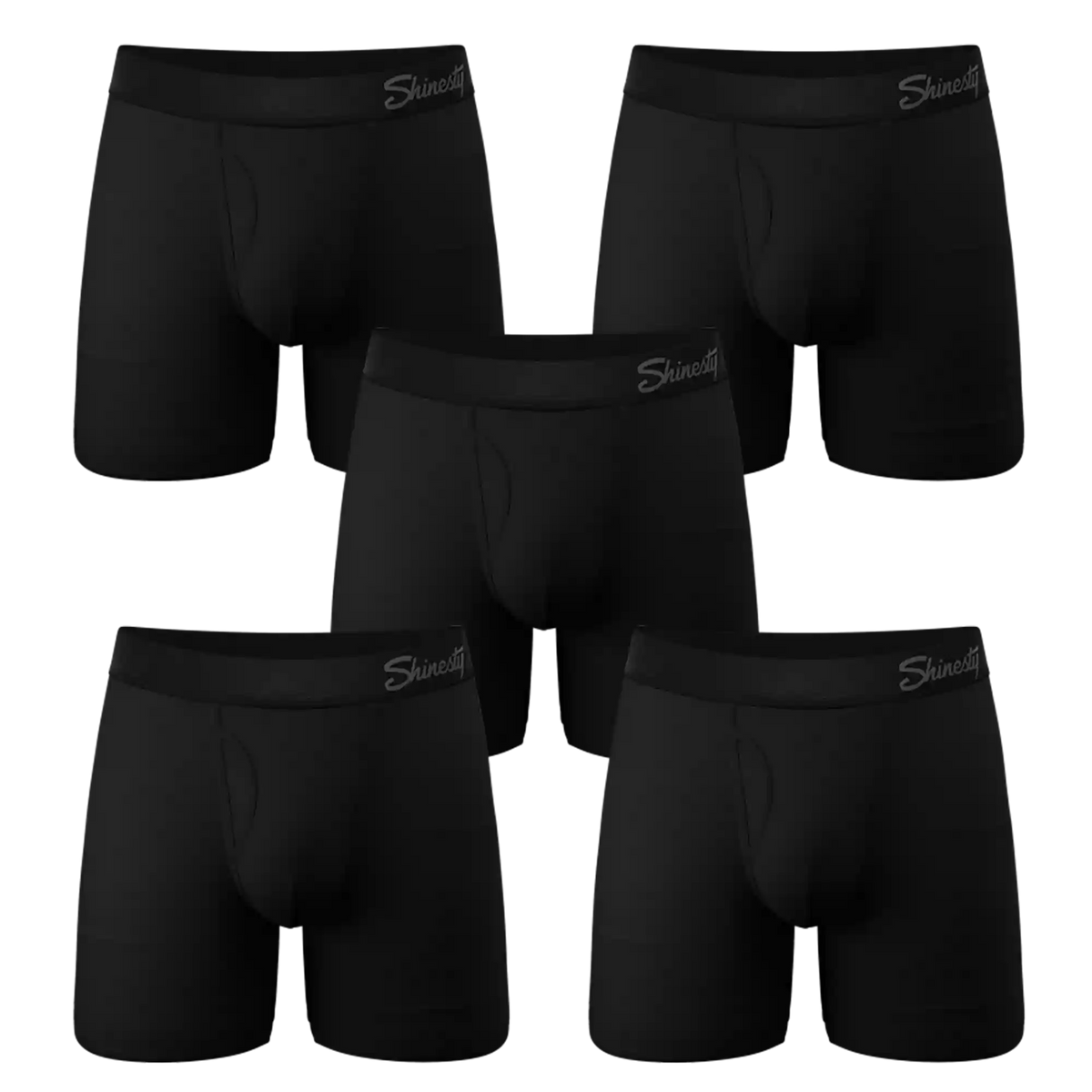 The Threat Level Midnight | Black Cooling Ball Hammock® Underwear With Fly 5 Pack