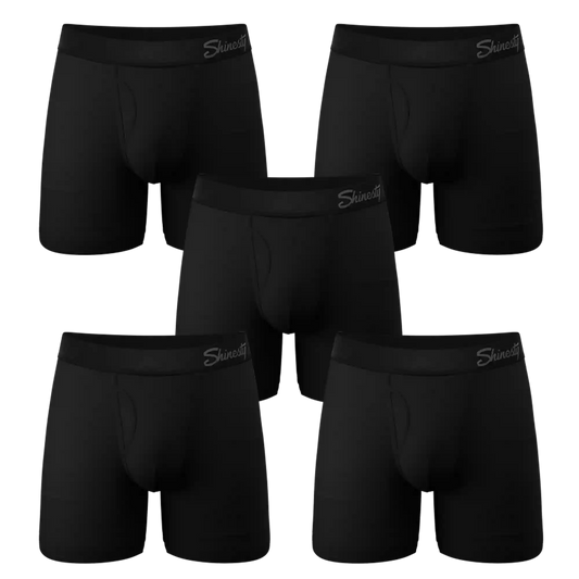 The Threat Level Midnight | Black Cooling Ball Hammock® Underwear With Fly 5 Pack