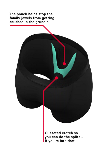 The Licorice Limbo | Black Couples Ball Hammock® Boxer With Fly and Thong 2 Pack