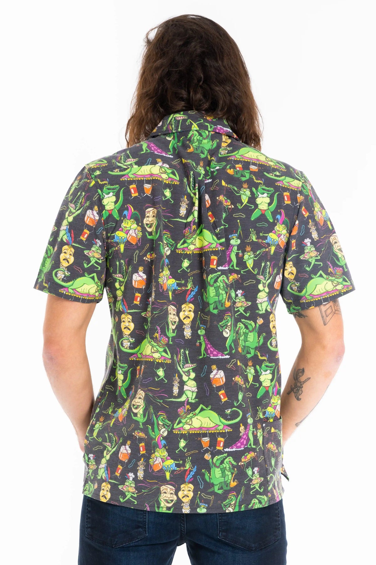 The Bead Hound | Wild Mardi Gras Hawaiian Shirt