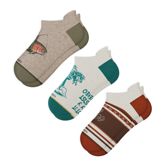 The Western Three | Heel Hammock™ Ankle Socks 3 Pack