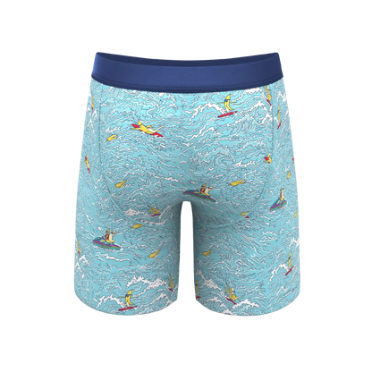 The Surfin' Turf | Shinesty Surfer Ball Hammock® Boxer - Long Leg