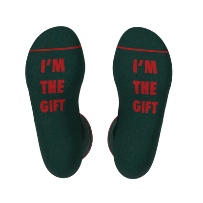 The Bow On Top | Ribbon Present Heel Hammock™ Crew Socks