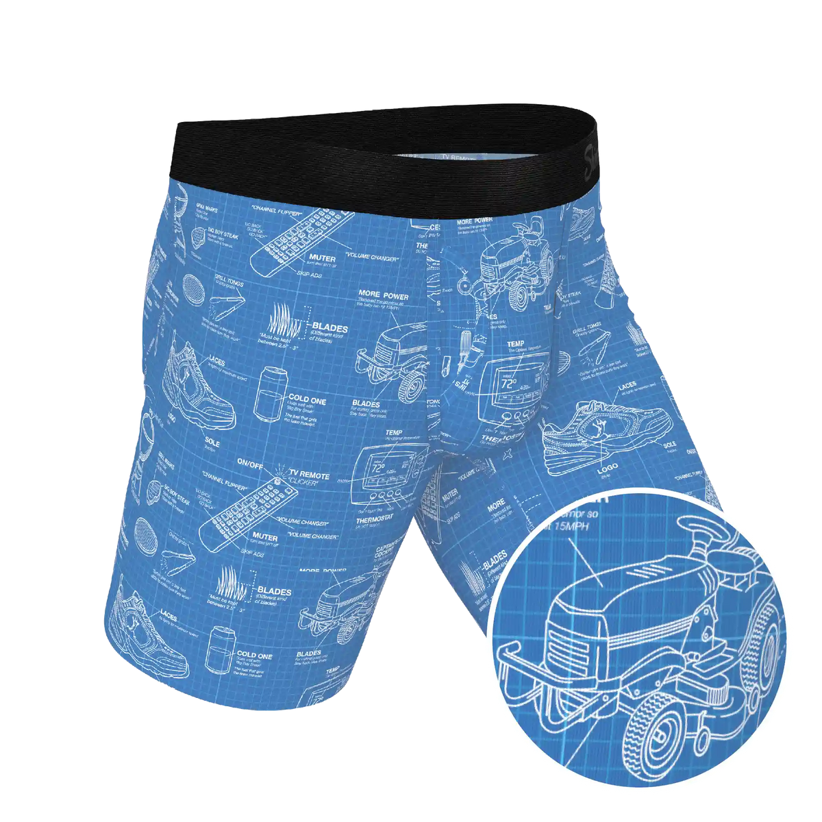 The Man With A Plan | Blueprint Ball Hammock® Boxer - Long Leg