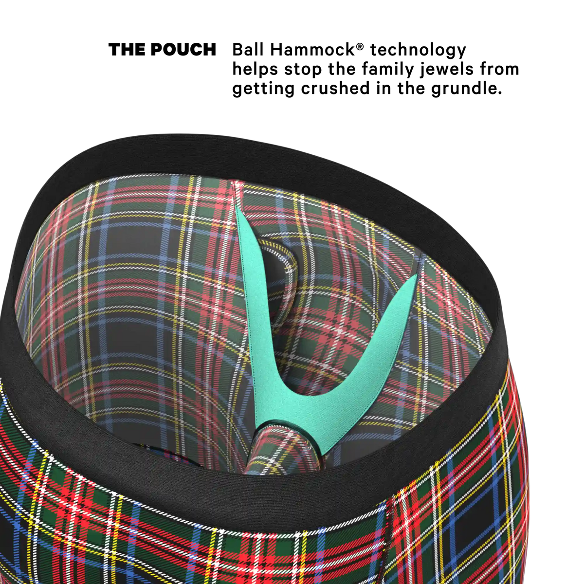 The Cappuccino | Holiday Tartan Plaid Ball Hammock® Boxer - Long Leg
