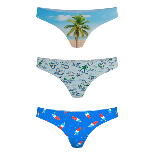 The Women Summer Essentials | Women's Thong Underwear 3 Pack