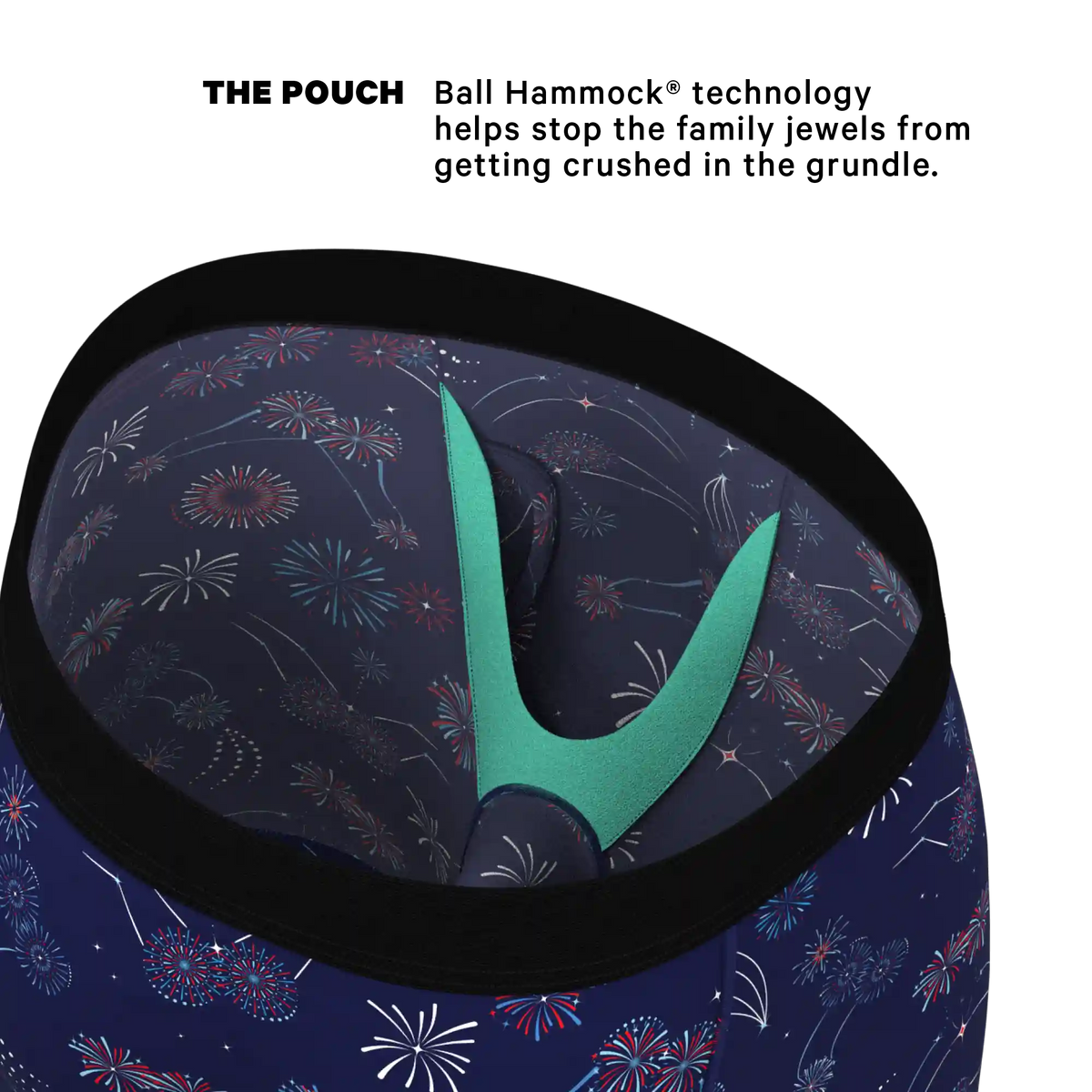 The Pyrotecnips | Naughty Fireworks Ball Hammock® Boxer - Long Leg
