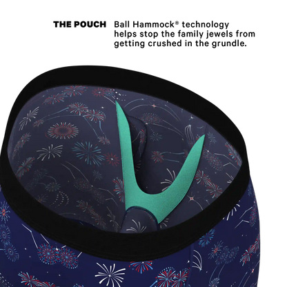 The Pyrotecnips | Naughty Fireworks Ball Hammock® Boxer - Long Leg