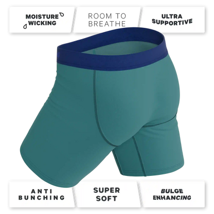 The Curacao | Teal Ball Hammock® Boxer - Long Leg