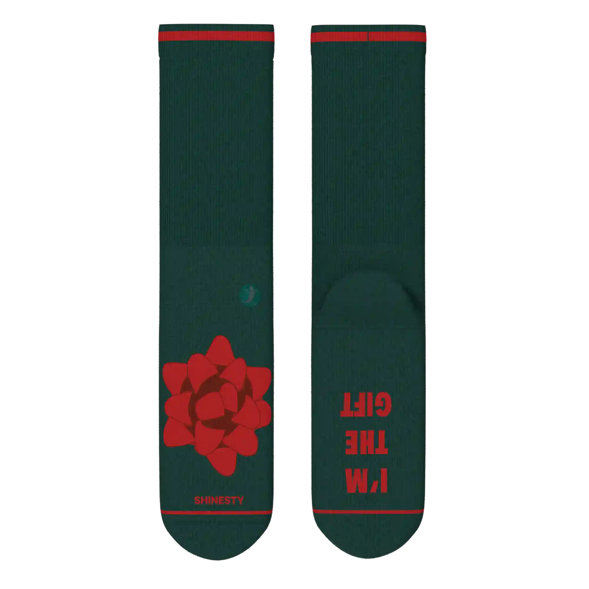 The Bow On Top | Ribbon Present Heel Hammock™ Crew Socks